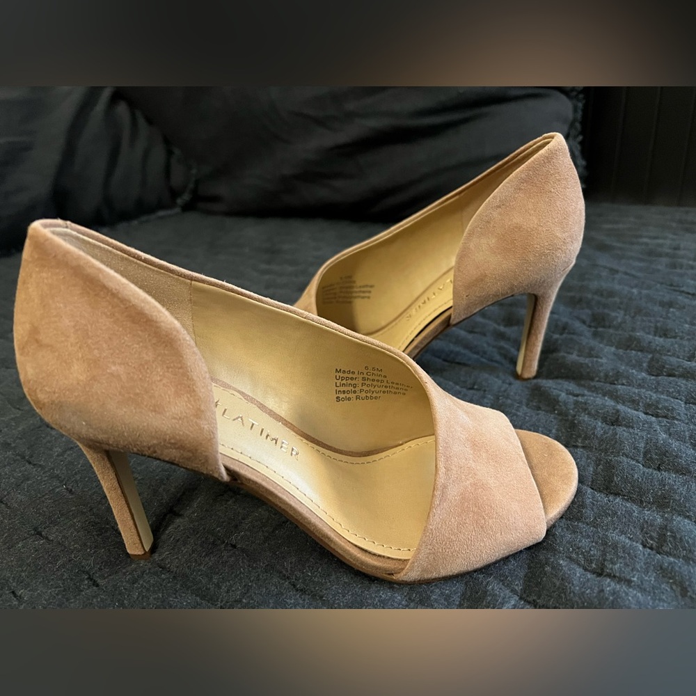 New Gibson & Latimer suede heels size 6.5